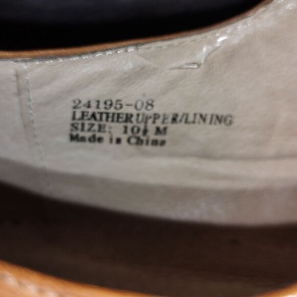 Stacy Adams tan leather alligator texture dress shoes Sz 10.5 - Picture 6 of 7